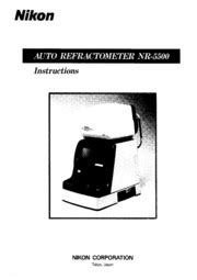 Nikon NR 5500 Auto Refractometer Instructions Manual